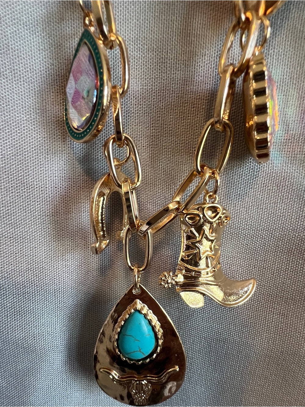 ARATTA NWOT Boho Western Cowboy Coastal Cowgirl Necklace Earring Set - Picture 3 of 9
